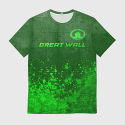 Футболка мужская Great Wall - green gradient посередине, цвет: 3D-принт