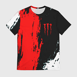 Мужская футболка Monster energy краски спорт