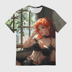 Футболка мужская Рыжая девушка у окна, цвет: 3D-принт