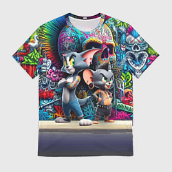 Футболка мужская Том и Джерри - панк не умер, цвет: 3D-принт