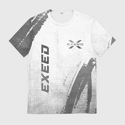 Мужская футболка Exeed - white gradient вертикально