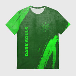Мужская футболка Dark Souls - green gradient вертикально