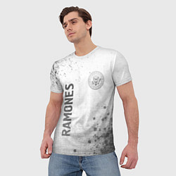 Футболка мужская Ramones - white gradient вертикально, цвет: 3D-принт — фото 2