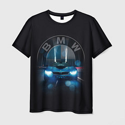 Футболка мужская BMW на мосту, цвет: 3D-принт