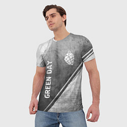 Футболка мужская Green Day - grey gradient вертикально, цвет: 3D-принт — фото 2
