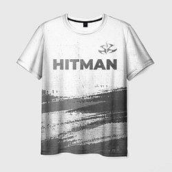 Футболка мужская Hitman - white gradient посередине, цвет: 3D-принт