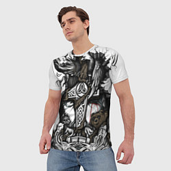 Футболка мужская Языческий бог воинов, цвет: 3D-принт — фото 2