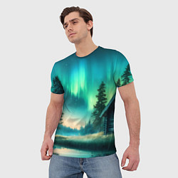 Футболка мужская Салатневое небо, цвет: 3D-принт — фото 2