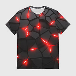 Мужская футболка Красная неоновая броня