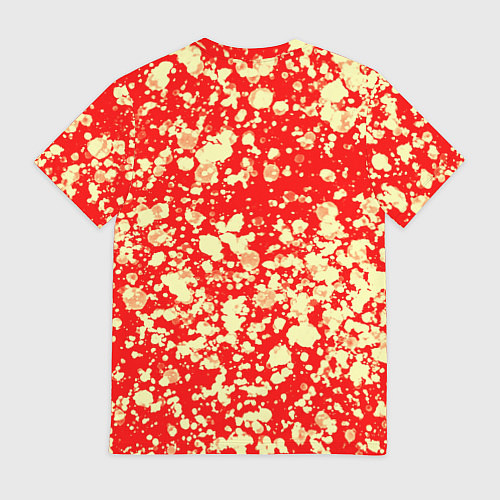 Мужская футболка Пятнистый красно-жёлтый / 3D-принт – фото 2