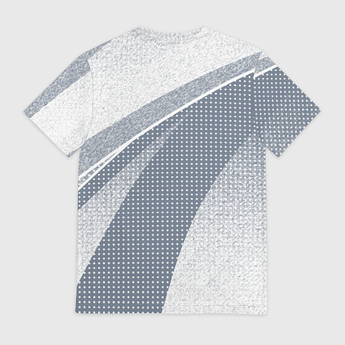 Мужская футболка Светлый серо-голубой текстурированный с полосой / 3D-принт – фото 2