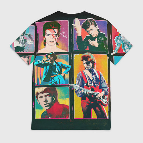 Мужская футболка David Bowie vintage collage / 3D-принт – фото 2