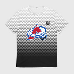 Мужская футболка Колорадо Эвеланш - черный градиент