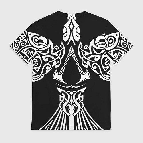 Мужская футболка Силуэт ворона - Aссасинс Крид / 3D-принт – фото 2