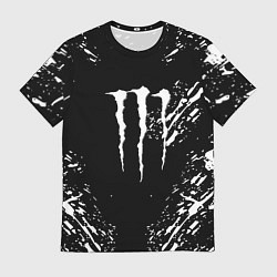 Мужская футболка Monster energy white splash