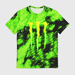 Мужская футболка Monster energy кислотное лого