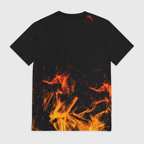Мужская футболка Monster energy orange fire / 3D-принт – фото 2