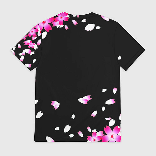 Мужская футболка Monster energy sakura / 3D-принт – фото 2