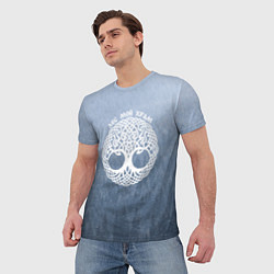 Футболка мужская Лес мой храм древо миров - кельтское тату, цвет: 3D-принт — фото 2