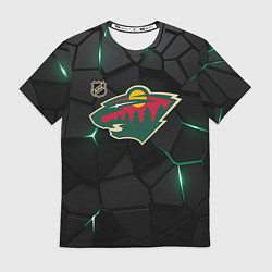 Мужская футболка Миннесота Уайлд - плиты с подсветкой