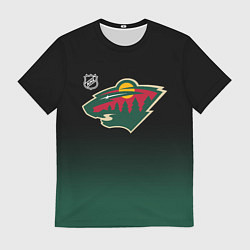 Футболка мужская Миннесота Уайлд - градиент, цвет: 3D-принт