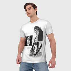 Футболка мужская Миямото Мусаси, Vagabond, цвет: 3D-принт — фото 2