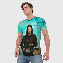 Футболка мужская Bones держит бензопилу, цвет: 3D-принт — фото 2