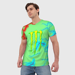 Футболка мужская Monster energy storm electrix, цвет: 3D-принт — фото 2