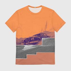 Мужская футболка Элитное авто в пустыни