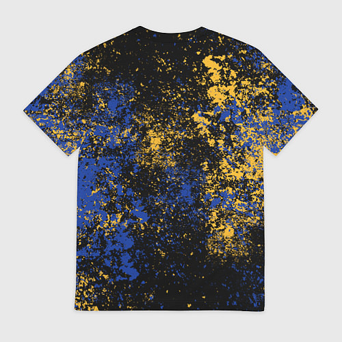 Мужская футболка Голден Стэйт Уорриорз - цветовой хаос / 3D-принт – фото 2
