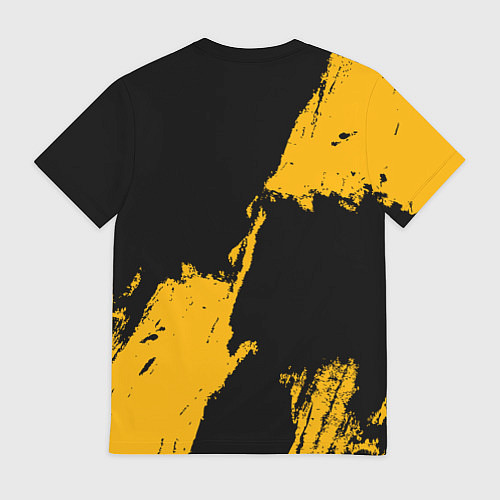 Мужская футболка Голден Стэйт Уорриорз - брызги желтой краски / 3D-принт – фото 2