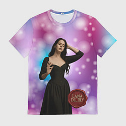 Футболка мужская Lana Del Rey закрыла глаза, цвет: 3D-принт