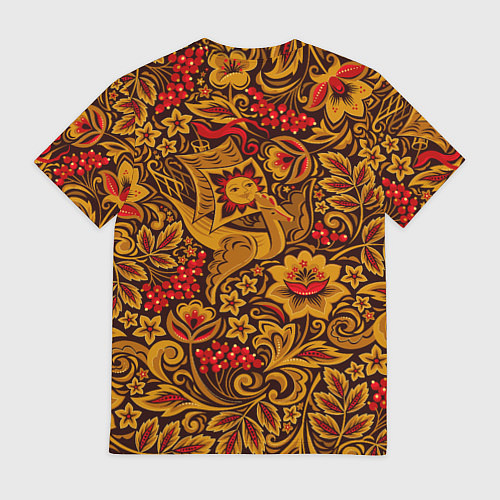 Мужская футболка Летучий корабль в стиле хохломской росписи / 3D-принт – фото 2