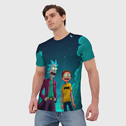 Футболка мужская Рик и Морти под вечерним небом, цвет: 3D-принт — фото 2