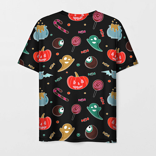 Мужская футболка Halloween red pumpkin / 3D-принт – фото 2