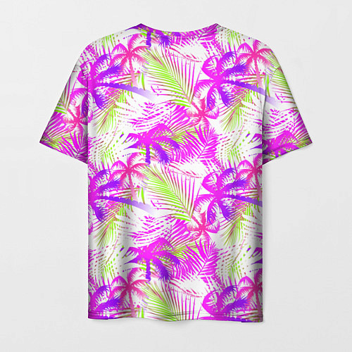 Мужская футболка Palm tree pink / 3D-принт – фото 2