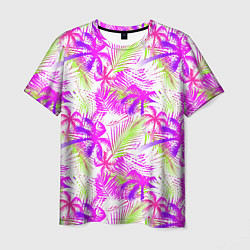 Футболка мужская Palm tree pink, цвет: 3D-принт