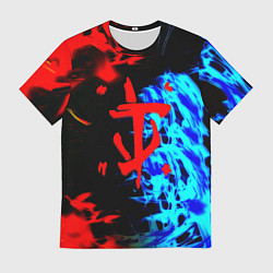 Футболка мужская Doom лёд и пламя, цвет: 3D-принт