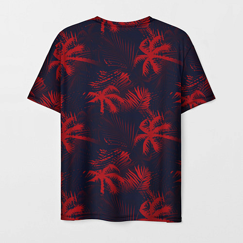 Мужская футболка Palm black red / 3D-принт – фото 2