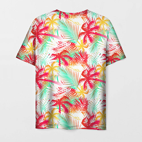 Мужская футболка Palm red yellow / 3D-принт – фото 2