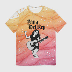 Футболка мужская Lana Del Rey в образе гитаристки, цвет: 3D-принт