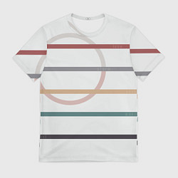 Мужская футболка Stripes and circle