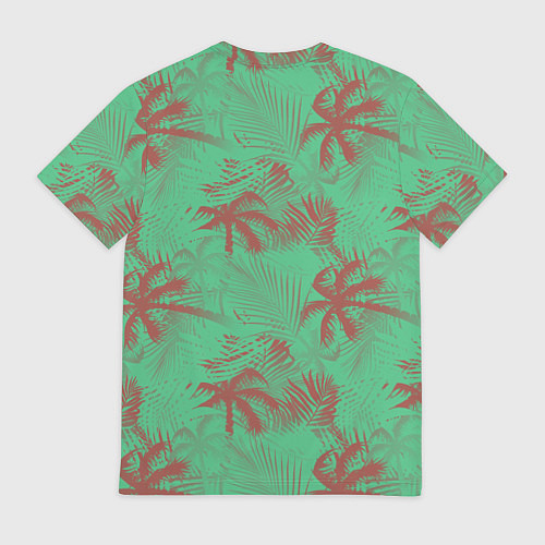 Мужская футболка Palm brown turquoise / 3D-принт – фото 2