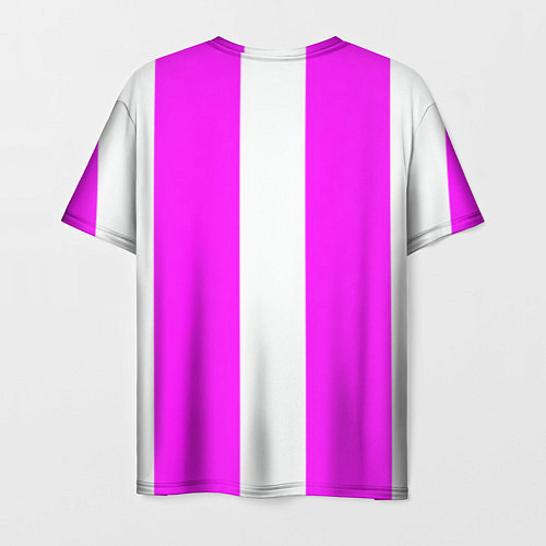 Мужская футболка Color white pink line / 3D-принт – фото 2