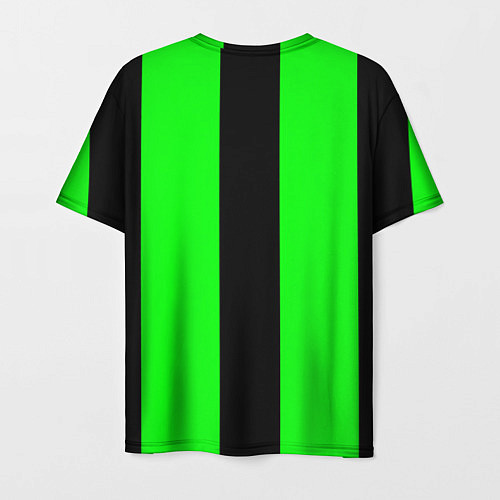 Мужская футболка Color green black line / 3D-принт – фото 2