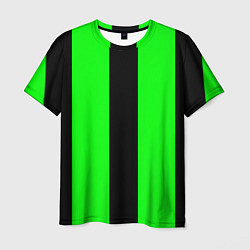 Футболка мужская Color green black line, цвет: 3D-принт