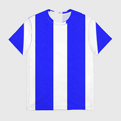 Футболка мужская Color white blue line, цвет: 3D-принт