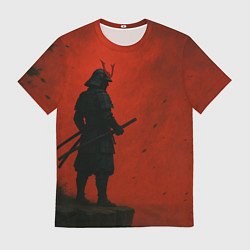 Футболка мужская Ghost of Tsushima - алый, цвет: 3D-принт