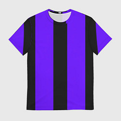 Футболка мужская Color purple black stripes, цвет: 3D-принт