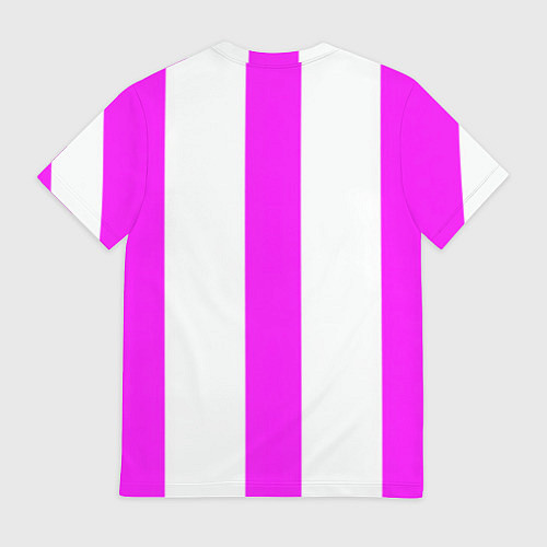 Мужская футболка Color white pink lines / 3D-принт – фото 2